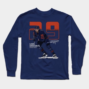 Leon Draisaitl Edmonton Outline Long Sleeve T-Shirt